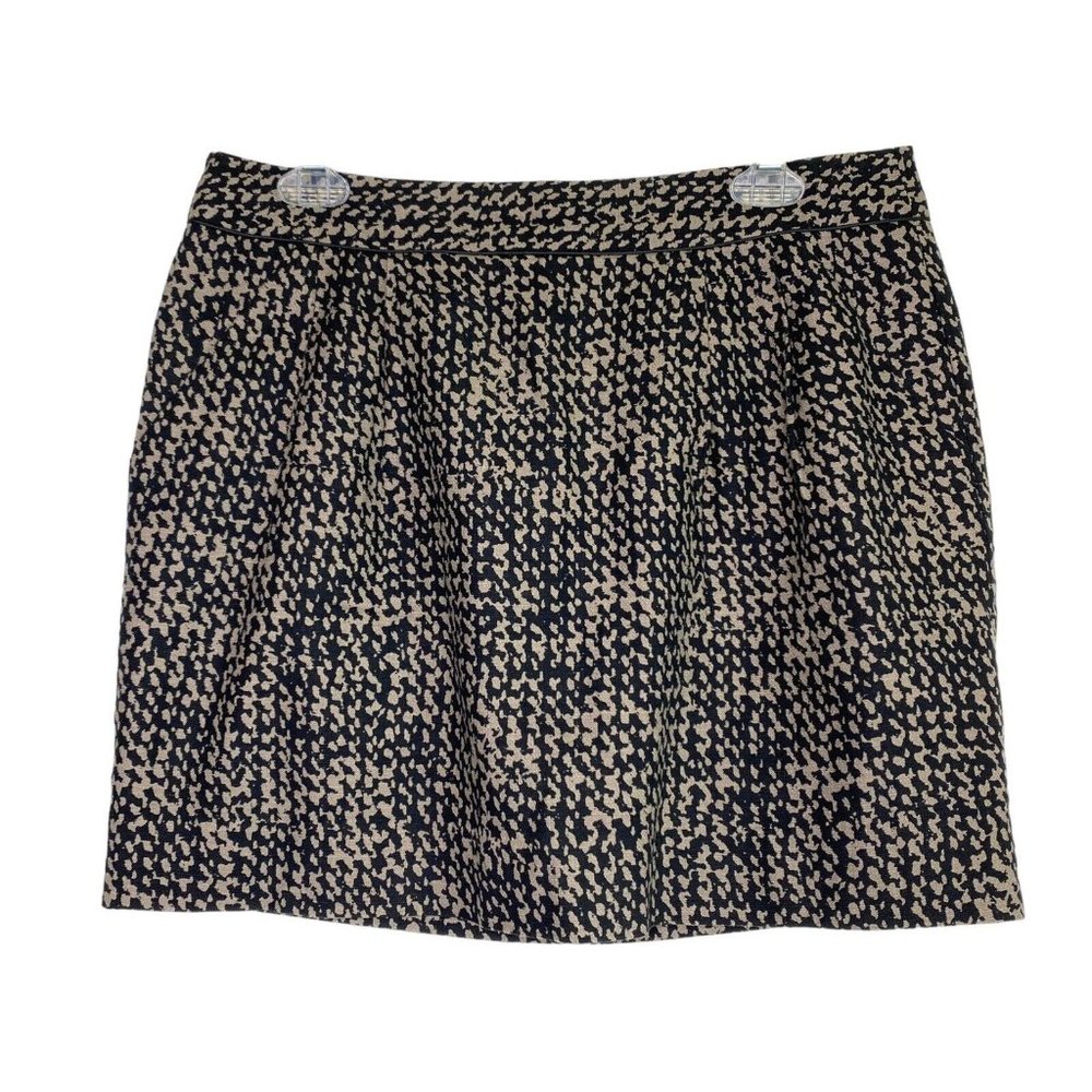 Gap Lined Fashion‎ Skirt Womens 8 Black Gray Pockets Pleated Formal Career Wear